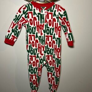 Carter's Red and Green Jolly Print Footie